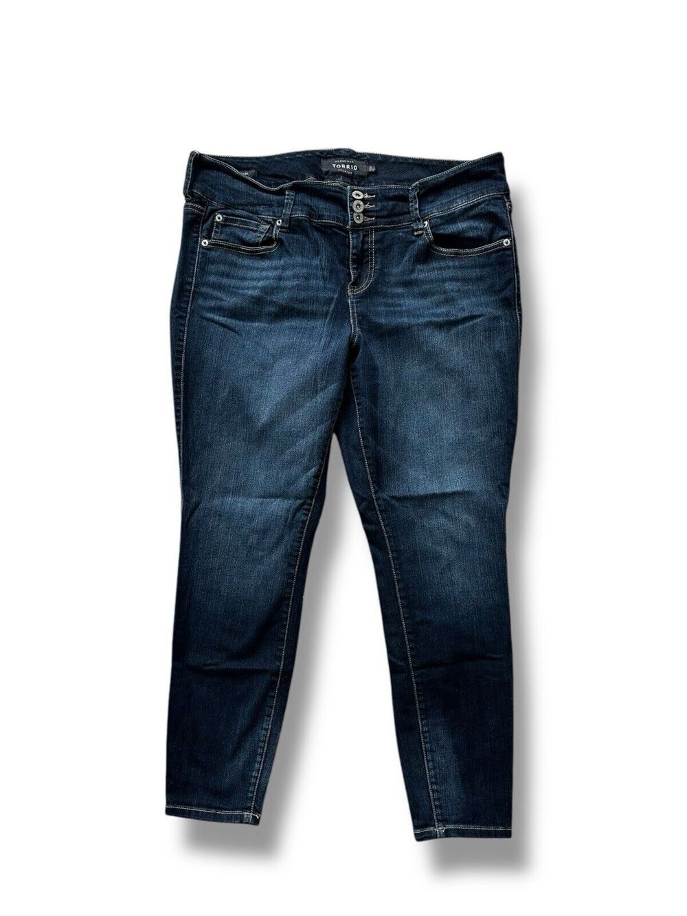 Torrid Plus Size Low Rise Dark Blue Denim Jeggings Size 16R
